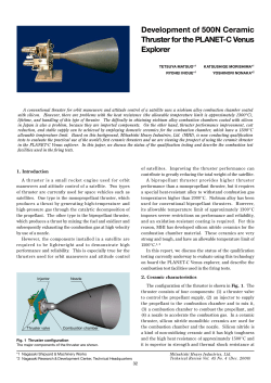 Development of 500N Ceramic Thruster for the PLANET