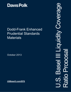 US Basel III Liquidity Coverage R atio Proposal