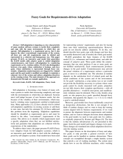 Fuzzy Goals for Requirements-driven Adaptation