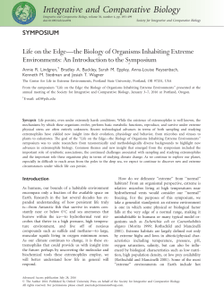 Life on the Edge&mdash;the Biology of Organisms