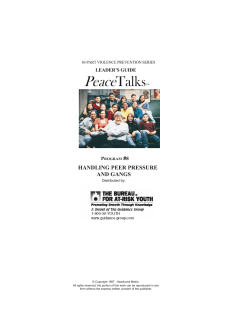 Handling Peer Pressure and Gangs