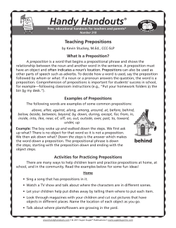 Teaching Prepositions - Super Duper Publications