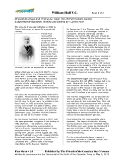 pdf William Hall, VC - Friends of the Canadian War Museum