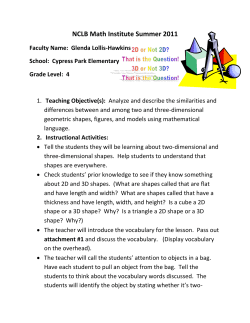 and 3-Dimensional Shapes