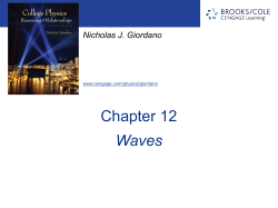 Chapter 12 Waves