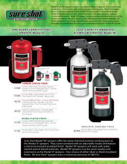 ONE QUART CAPACITY STEEL SPRAYER (Model A) ONE QUART