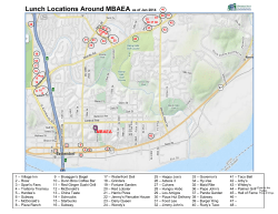 Lunch Locations Around MBAEA as of Jan 2014