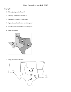 Final Exam Review Fall 2015