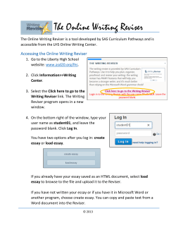 The Online Writing Reviser - Liberty High School
