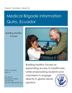 Medical Brigade Information Quito, Ecuador