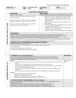 Lesson 2 - Bill of Rights