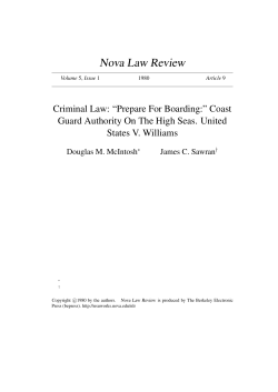 Coast Guard Authority On The High Seas. United