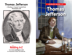 Thomas Jefferson - Cabarrus County Schools