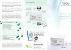 Benefits of Negative Ions Product Features