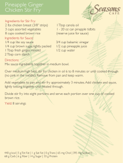 Pineapple Ginger Chicken Stir Fry