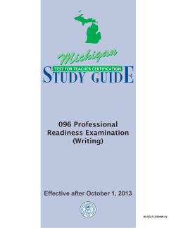 096 Professional Readiness Examination (Writing)