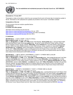 The List established and maintained pursuant to Security Council