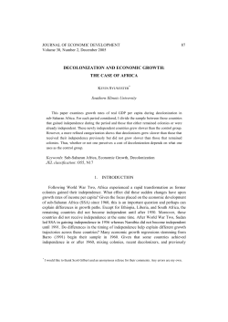 Decolonization and Economic Growth