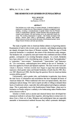 The Semiotics of Gender on Zuni Kachinas