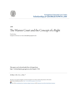 The Warren Court and the Concept of a Right