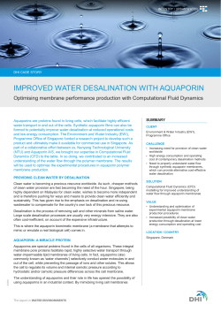 improved water desalination with aquaporin