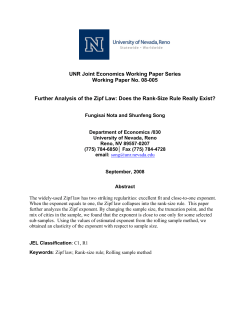 Further Analysis of the Zipf Law