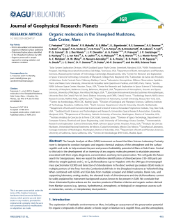 Organic molecules in the Sheepbed Mudstone, Gale Crater, Mars