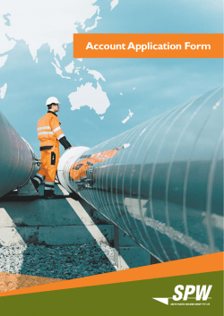 Account Application - South Pacific Welding Group