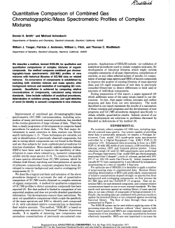 Quantitative Comparison of Combined Gas Chromatographic/Mass