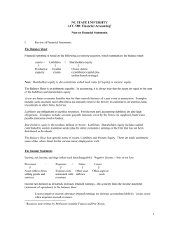 NC STATE UNIVERSITY ACC 580: Financial Accounting1