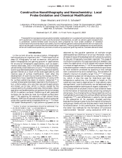 Constructive Nanolithography and Nanochemistry: Local Probe