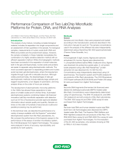 Performance Comparison of Two LabChip Microfluidic - Bio-Rad