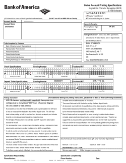 Global Account Printing Specifications