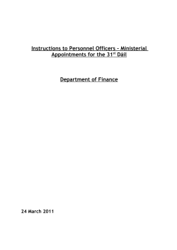 Ministerial Appointments for the 31st D&aacute;il