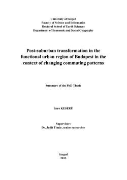 Post-suburban transformation in the functional urban region