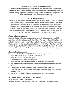 Amherst Middle School - the Tomorrow River School District