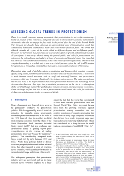 assessing global trends in protectionism - ECB