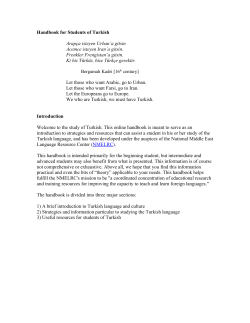Handbook For Students Of Turkish - NMELRC