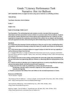 Hot Air Balloon Performance Task - Final