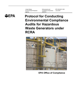 Protocol for Conducting Environmental Compliance Audits of