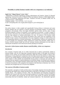 Flexibility in airline business models with core competence as an