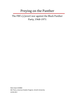 Preying on the Panther - Utrecht University Repository