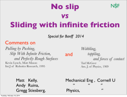 No slip vs Sliding with infinite friction