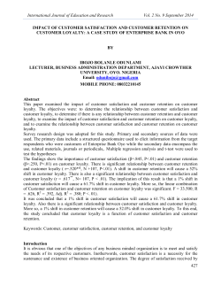 International Journal of Education and Research Vol. 2 No. 9