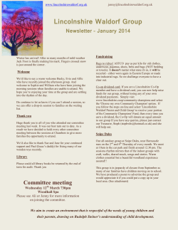 January 2014 - Lincolnshire Waldorf Group