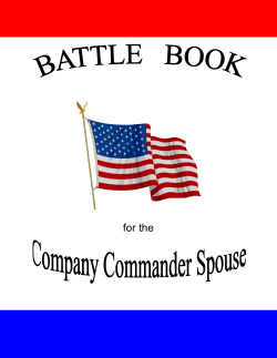 The Company Commanders Spouse Battle Book