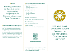 Do You Have Concerns About Provincial or Municipal Government