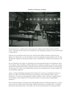 Reading Girl Returns to Books The Reading Girl, a marble statue by