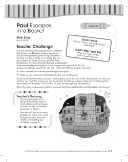 Paul Escapes in a Basket