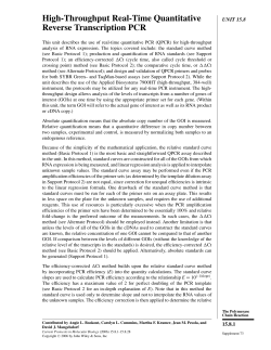 High-Throughput Real-Time Quantitative Reverse Transcription PCR